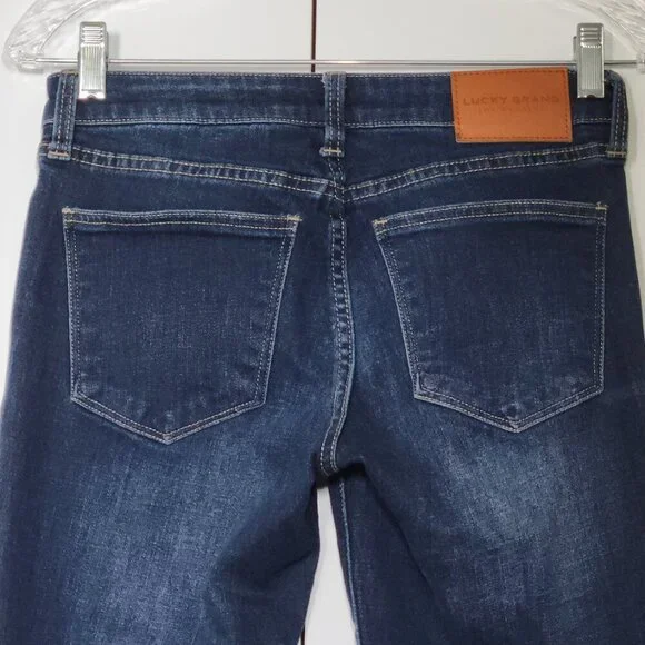 Lucky Brand Low Rise Skinny Lolita Jeans Women's size 2/26R Dark Blue Wash - Picture 2 of 5